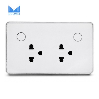 Thailand Vietnam Us/au/north/south America Metal Frame Tuya Double Power Point Zigbee Google Home Alexa Smart Home Socket